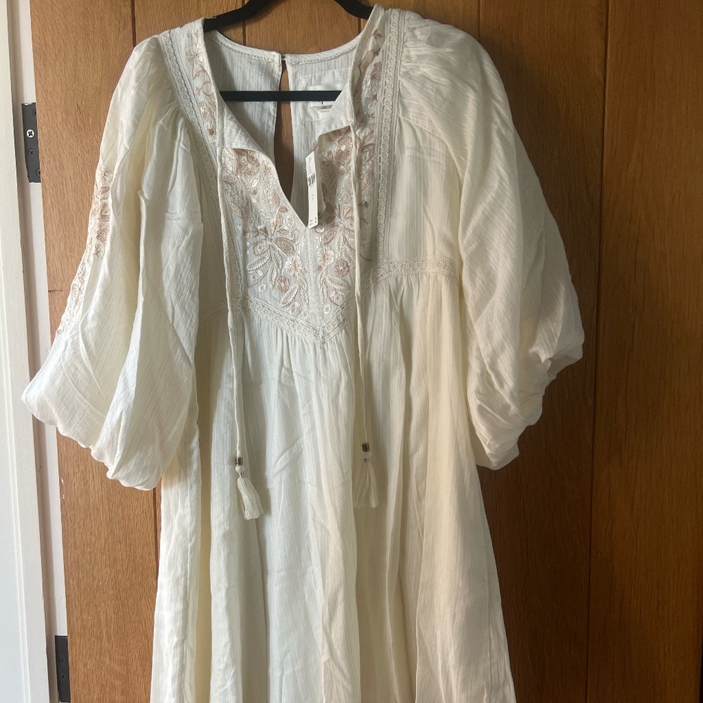 NWT Anthropologie Cream Dress
